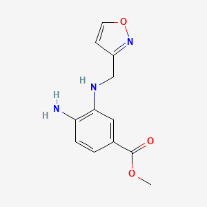 molecular formula C12H13N3O3 B2540662 Methyl 4-amino-3-(1,2-oxazol-3-ylmethylamino)benzoate CAS No. 1548258-20-3