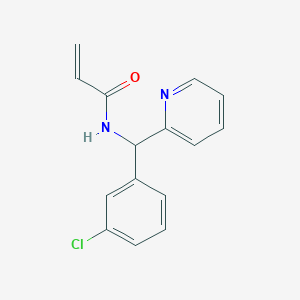 molecular formula C15H13ClN2O B2540670 N-[(3-Chlorophenyl)-pyridin-2-ylmethyl]prop-2-enamide CAS No. 2411271-58-2