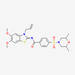 B2540743 (Z)-N-(3-allyl-5,6-dimethoxybenzo[d]thiazol-2(3H)-ylidene)-4-((2,6-dimethylmorpholino)sulfonyl)benzamide CAS No. 1006753-79-2