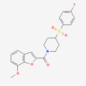 (4-((4-Fluorophenyl)sulfonyl)piperidin-1-yl)(7-methoxybenzofuran-2-yl)methanone
