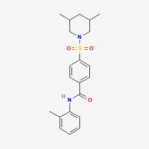 4-((3,5-dimethylpiperidin-1-yl)sulfonyl)-N-(o-tolyl)benzamide