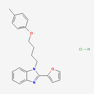 2-(furan-2-yl)-1-(4-(p-tolyloxy)butyl)-1H-benzo[d]imidazole hydrochloride
