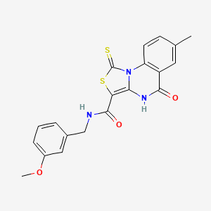 N-(3-methoxybenzyl)-7-methyl-5-oxo-1-thioxo-4,5-dihydro-1H-thiazolo[3,4-a]quinazoline-3-carboxamide