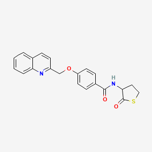 N-(2-oxotetrahydrothiophen-3-yl)-4-(quinolin-2-ylmethoxy)benzamide