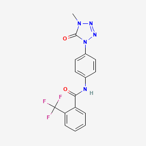 N-(4-(4-methyl-5-oxo-4,5-dihydro-1H-tetrazol-1-yl)phenyl)-2-(trifluoromethyl)benzamide