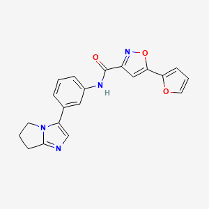 N-(3-(6,7-dihydro-5H-pyrrolo[1,2-a]imidazol-3-yl)phenyl)-5-(furan-2-yl)isoxazole-3-carboxamide