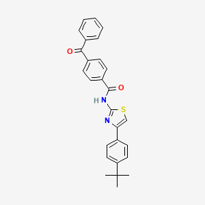 4-benzoyl-N-[4-(4-tert-butylphenyl)-1,3-thiazol-2-yl]benzamide