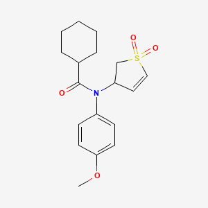 N-(1,1-dioxido-2,3-dihydrothiophen-3-yl)-N-(4-methoxyphenyl)cyclohexanecarboxamide
