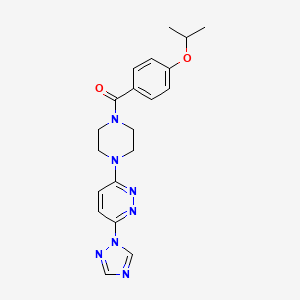 (4-(6-(1H-1,2,4-triazol-1-yl)pyridazin-3-yl)piperazin-1-yl)(4-isopropoxyphenyl)methanone