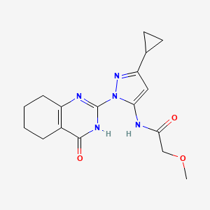N-(3-cyclopropyl-1-(4-oxo-3,4,5,6,7,8-hexahydroquinazolin-2-yl)-1H-pyrazol-5-yl)-2-methoxyacetamide
