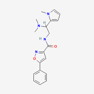 N-(2-(dimethylamino)-2-(1-methyl-1H-pyrrol-2-yl)ethyl)-5-phenylisoxazole-3-carboxamide