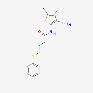 molecular formula C18H20N2OS2 B2540845 N-(3-cyano-4,5-dimethylthiophen-2-yl)-4-(p-tolylthio)butanamide CAS No. 941966-53-6