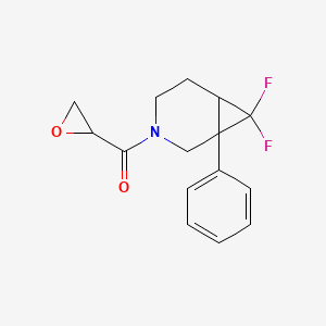 (7,7-Difluoro-1-phenyl-3-azabicyclo[4.1.0]heptan-3-yl)-(oxiran-2-yl)methanone