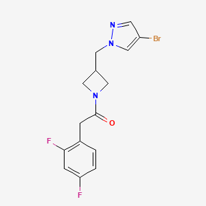 1-{3-[(4-bromo-1H-pyrazol-1-yl)methyl]azetidin-1-yl}-2-(2,4-difluorophenyl)ethan-1-one