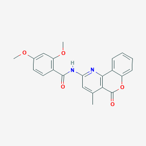 2,4-dimethoxy-N-(4-methyl-5-oxo-5H-chromeno[4,3-b]pyridin-2-yl)benzamide