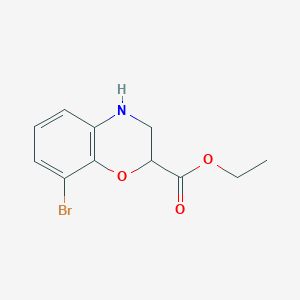 molecular formula C11H12BrNO3 B2540873 Ethyl 8-bromo-3,4-dihydro-2h-benzo[b][1,4]oxazine-2-carboxylate CAS No. 1021859-84-6