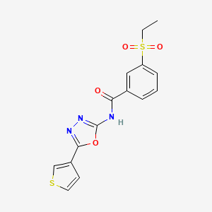 3-(ethylsulfonyl)-N-(5-(thiophen-3-yl)-1,3,4-oxadiazol-2-yl)benzamide