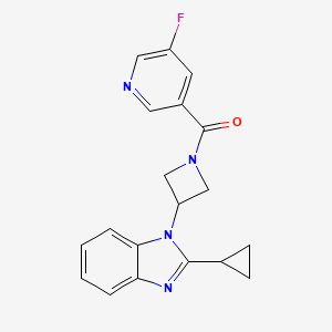 [3-(2-Cyclopropylbenzimidazol-1-yl)azetidin-1-yl]-(5-fluoropyridin-3-yl)methanone