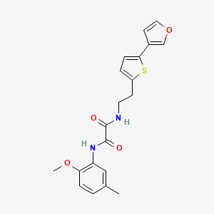 molecular formula C20H20N2O4S B2540882 N-{2-[5-(furan-3-yl)thiophen-2-yl]ethyl}-N'-(2-methoxy-5-methylphenyl)ethanediamide CAS No. 2034499-56-2