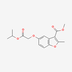 molecular formula C16H18O6 B2540884 Methyl 5-(2-isopropoxy-2-oxoethoxy)-2-methylbenzofuran-3-carboxylate CAS No. 383891-82-5