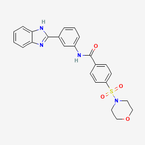 molecular formula C24H22N4O4S B2540890 N-[3-(1H-1,3-benzodiazol-2-yl)phenyl]-4-(morpholine-4-sulfonyl)benzamide CAS No. 361173-00-4
