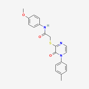 molecular formula C20H19N3O3S B2540926 N-(4-methoxyphenyl)-2-{[4-(4-methylphenyl)-3-oxo-3,4-dihydropyrazin-2-yl]sulfanyl}acetamide CAS No. 941888-17-1