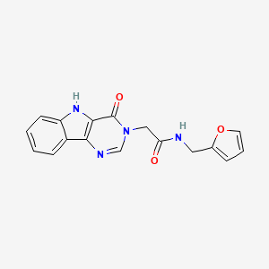 N-(2-furylmethyl)-2-(4-oxo-4,5-dihydro-3H-pyrimido[5,4-b]indol-3-yl)acetamide