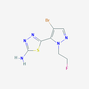 5-[4-Bromo-2-(2-fluoroethyl)pyrazol-3-yl]-1,3,4-thiadiazol-2-amine