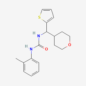1-((tetrahydro-2H-pyran-4-yl)(thiophen-2-yl)methyl)-3-(o-tolyl)urea