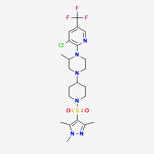 1-[3-chloro-5-(trifluoromethyl)pyridin-2-yl]-2-methyl-4-{1-[(1,3,5-trimethyl-1H-pyrazol-4-yl)sulfonyl]piperidin-4-yl}piperazine