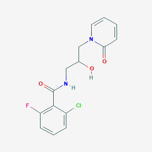B2540997 2-chloro-6-fluoro-N-(2-hydroxy-3-(2-oxopyridin-1(2H)-yl)propyl)benzamide CAS No. 1797187-94-0