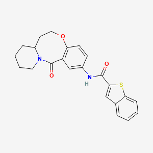 molecular formula C23H22N2O3S B2541006 N-(13-oxo-6,7,7a,8,9,10,11,13-octahydrobenzo[b]pyrido[1,2-e][1,5]oxazocin-2-yl)benzo[b]thiophene-2-carboxamide CAS No. 2034571-85-0