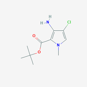 molecular formula C10H15ClN2O2 B2541018 Tert-butyl 3-amino-4-chloro-1-methylpyrrole-2-carboxylate CAS No. 2248400-51-1