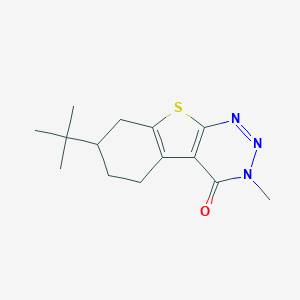 molecular formula C14H19N3OS B254102 7-(TERT-BUTYL)-3-METHYL-5,6,7,8-TETRAHYDRO[1]BENZOTHIENO[2,3-D][1,2,3]TRIAZIN-4(3H)-ONE 