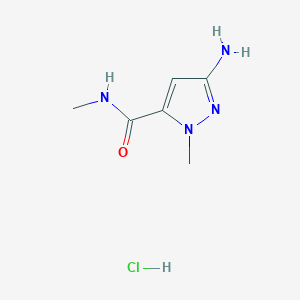 B2541033 3-Amino-N,1-dimethyl-1H-pyrazole-5-carboxamide hydrochloride CAS No. 2219369-05-6
