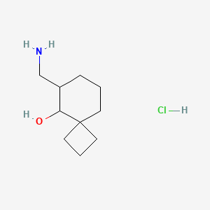 molecular formula C10H20ClNO B2541046 6-(Aminomethyl)spiro[3.5]nonan-5-ol hydrochloride CAS No. 2225142-21-0