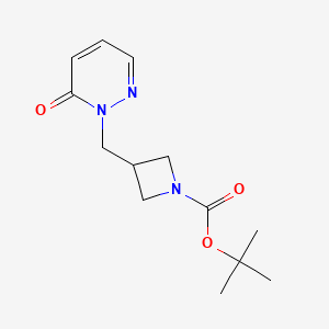 molecular formula C13H19N3O3 B2541065 Tert-butyl 3-[(6-oxo-1,6-dihydropyridazin-1-yl)methyl]azetidine-1-carboxylate CAS No. 2380043-30-9
