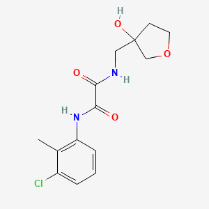 molecular formula C14H17ClN2O4 B2541068 N'-(3-chloro-2-methylphenyl)-N-[(3-hydroxyoxolan-3-yl)methyl]ethanediamide CAS No. 2034554-46-4