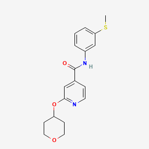 molecular formula C18H20N2O3S B2541147 N-[3-(methylsulfanyl)phenyl]-2-(oxan-4-yloxy)pyridine-4-carboxamide CAS No. 2034447-55-5