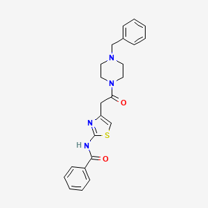 molecular formula C23H24N4O2S B2541200 N-(4-(2-(4-benzylpiperazin-1-yl)-2-oxoethyl)thiazol-2-yl)benzamide CAS No. 941898-59-5