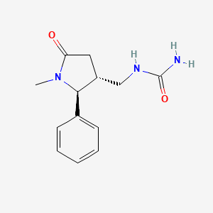 molecular formula C13H17N3O2 B2541211 rac-{[(2R,3S)-1-methyl-5-oxo-2-phenylpyrrolidin-3-yl]methyl}urea CAS No. 2408938-53-2