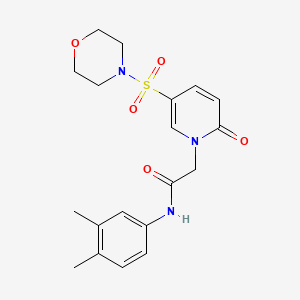 molecular formula C19H23N3O5S B2541253 N-(3,4-dimethylphenyl)-2-[5-(morpholine-4-sulfonyl)-2-oxo-1,2-dihydropyridin-1-yl]acetamide CAS No. 1251710-81-2