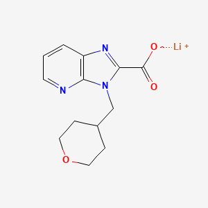 molecular formula C13H14LiN3O3 B2541256 Lithium 3-[(tetrahydro-2H-pyran-4-yl)methyl]-3H-imidazo[4,5-b]pyridine-2-carboxylate CAS No. 2197061-55-3
