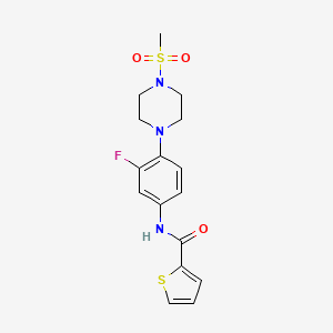 N-{3-fluoro-4-[4-(methylsulfonyl)piperazino]phenyl}-2-thiophenecarboxamide