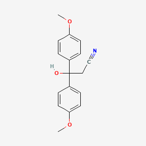 3-Hydroxy-3,3-di(4-methoxyphenyl)propanenitrile