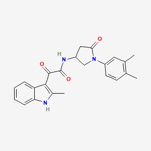 N-[1-(3,4-dimethylphenyl)-5-oxopyrrolidin-3-yl]-2-(2-methyl-1H-indol-3-yl)-2-oxoacetamide