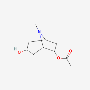 molecular formula C10H16NO4- B2541346 3-Hydroxy-6-acetoxytropane CAS No. 85644-59-3
