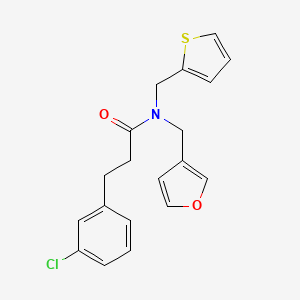 3-(3-chlorophenyl)-N-(furan-3-ylmethyl)-N-(thiophen-2-ylmethyl)propanamide