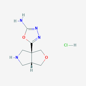5-[(3As,6aS)-1,3,4,5,6,6a-hexahydrofuro[3,4-c]pyrrol-3a-yl]-1,3,4-oxadiazol-2-amine;hydrochloride