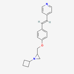 4-[(E)-2-[4-[(1-Cyclobutylaziridin-2-yl)methoxy]phenyl]ethenyl]pyridine